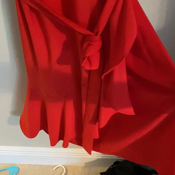 Red Ruffle Dress - Picture 2 of 5